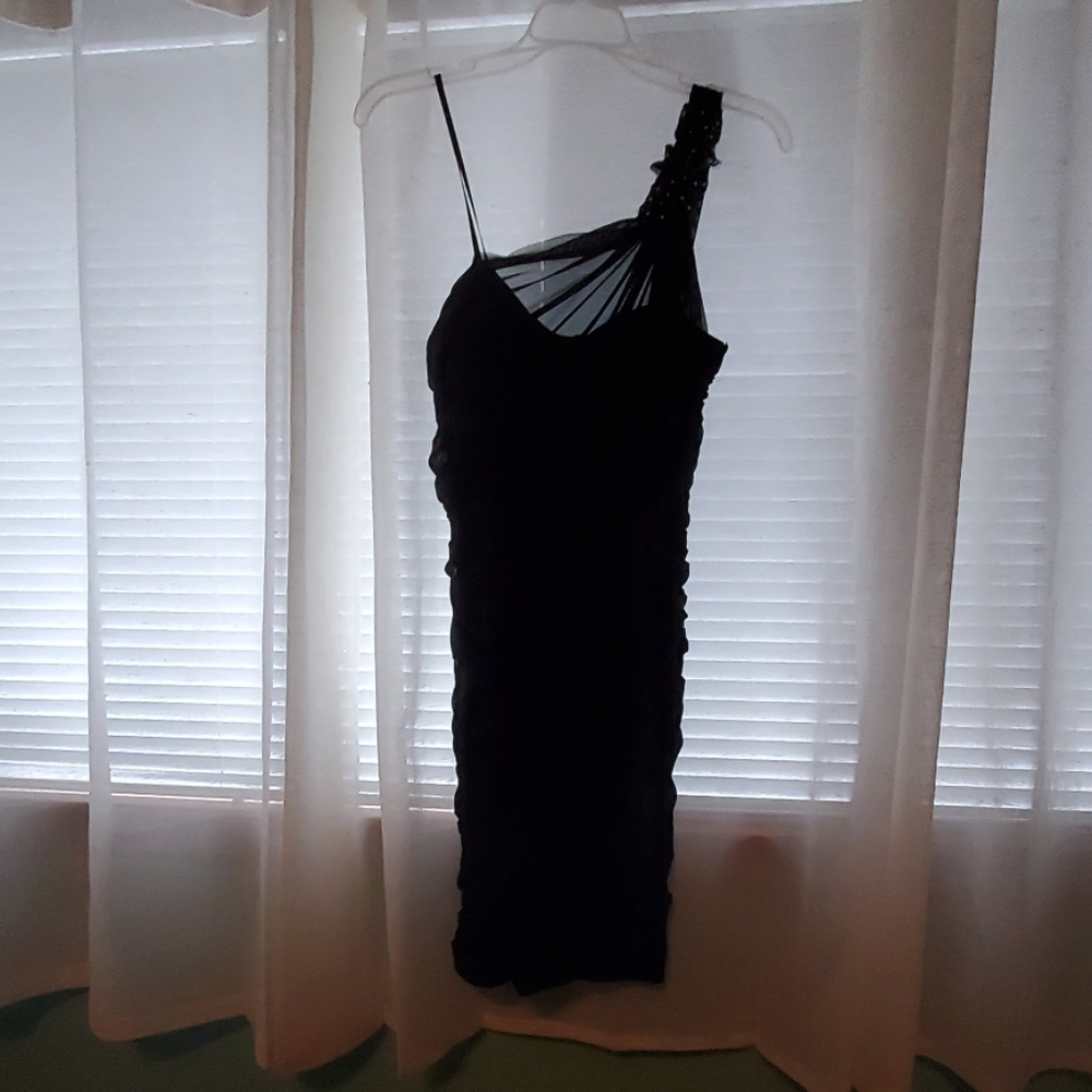 City Triangles Off-the-Shoulder Little Black Dress